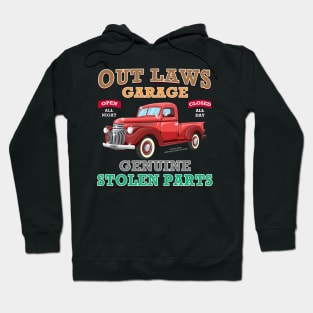 Outlaws Garage Classic Car Hot Rod Novelty Gift Hoodie